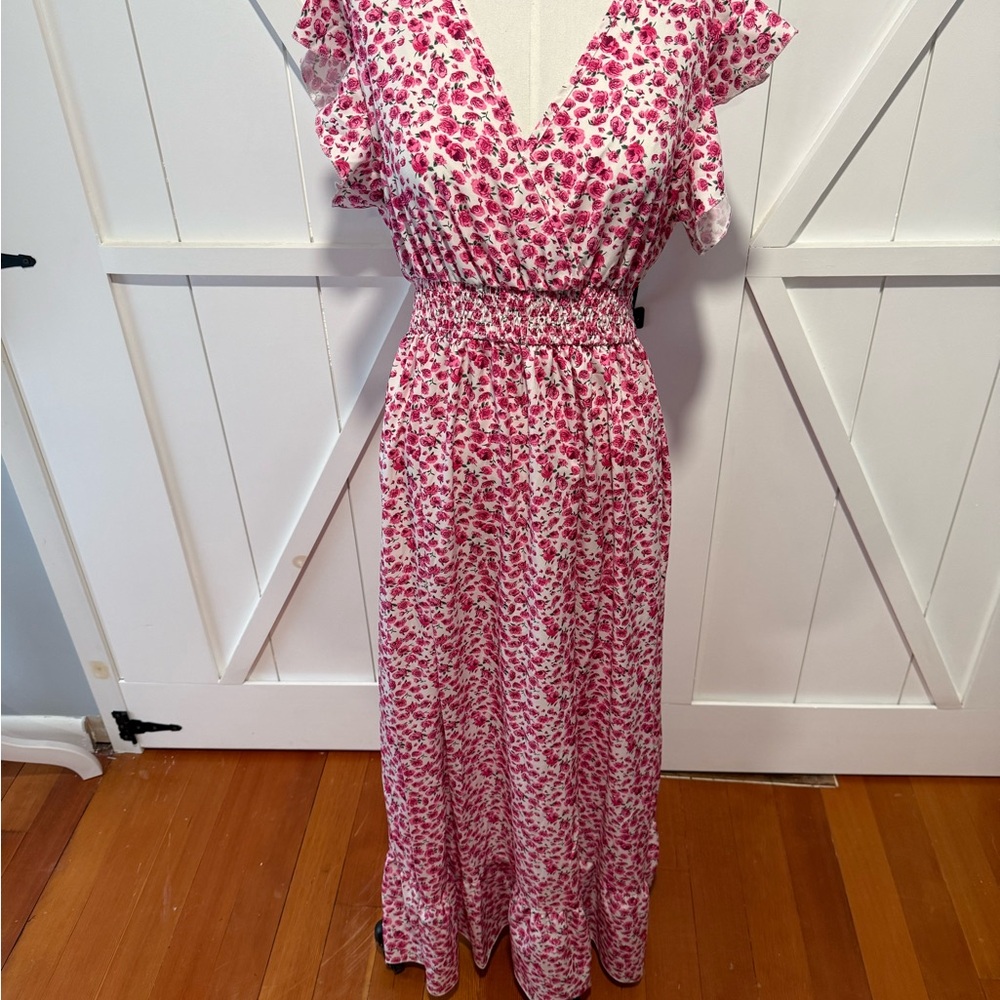 Floral Pink Maxi Dress